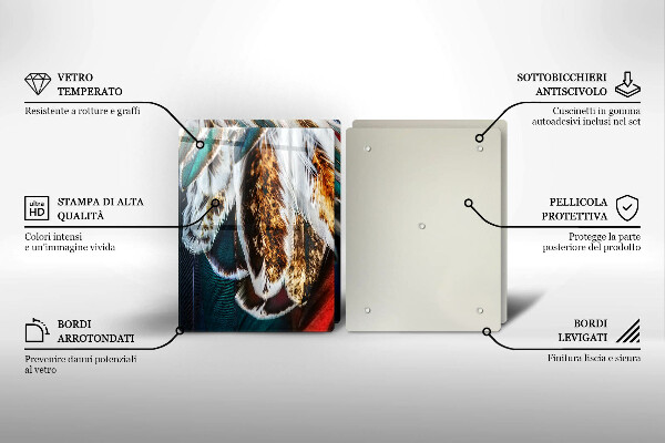 Osłona ściany przy kuchence gazowej Boho pióra ptaka