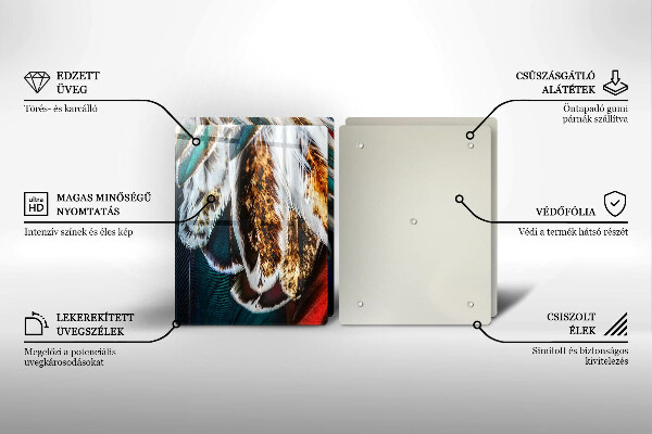 Osłona ściany przy kuchence gazowej Boho pióra ptaka