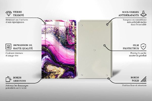 Panel ochronny do kuchni Abstrakcja design złoto