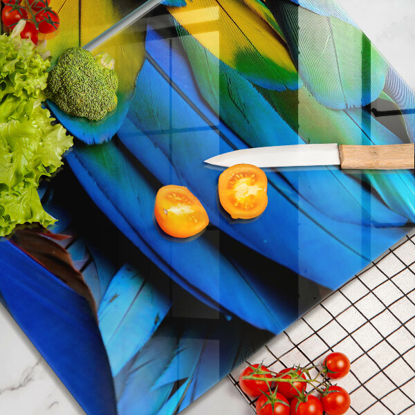 Osłona ściany przy kuchence gazowej Barwne pióra papugi