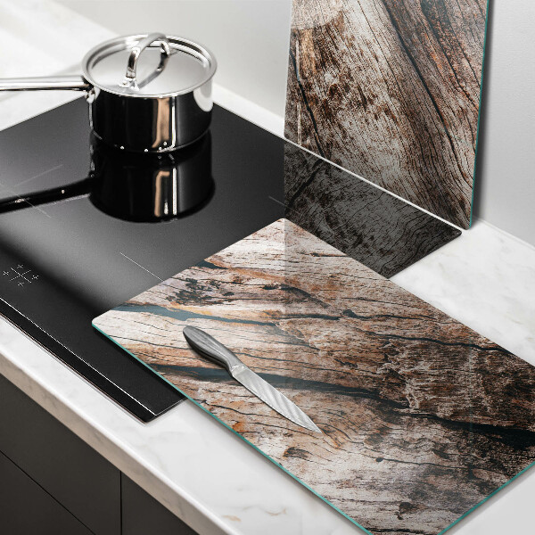 Osłona ściany przy kuchence gazowej Struktura drewna