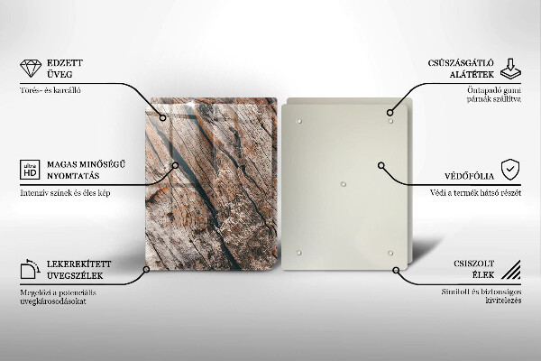 Osłona ściany przy kuchence gazowej Struktura drewna