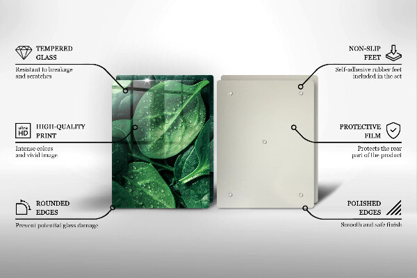 Osłona ściany przy kuchence gazowej Liście bazylii