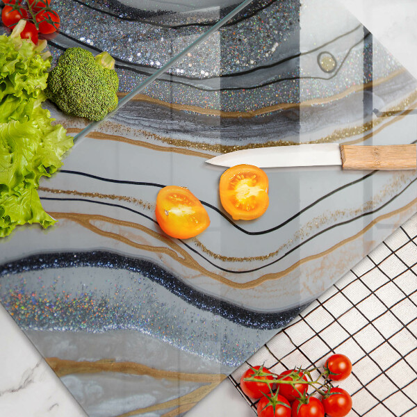 Ochrona na ścianę w kuchni skała ze złotem