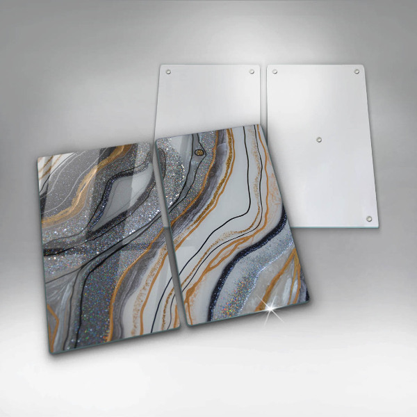 Ochrona na ścianę w kuchni skała ze złotem