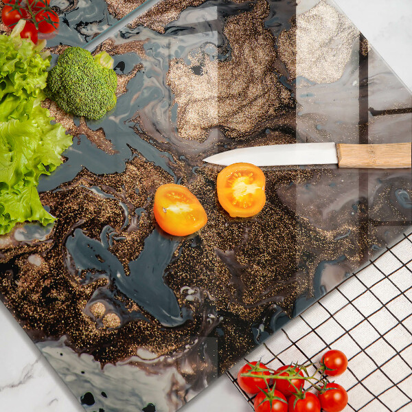 Osłona ściany przy kuchence gazowej Złota struktura skały