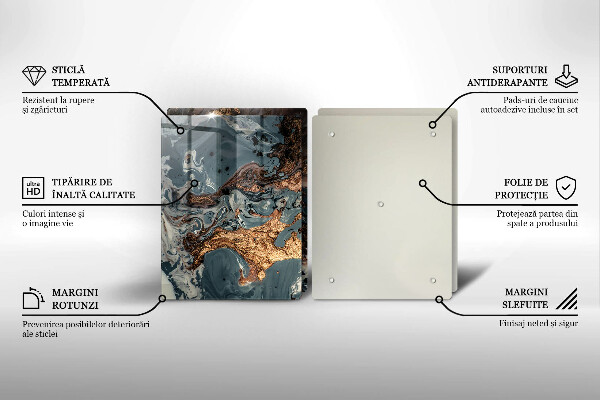 Osłona ściany przy kuchence gazowej Złota struktura skały