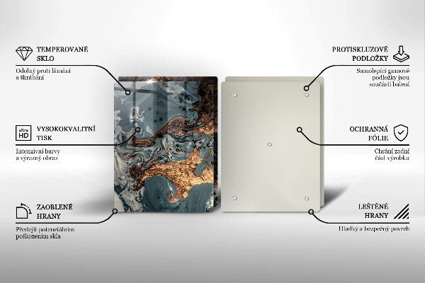 Osłona ściany przy kuchence gazowej Złota struktura skały