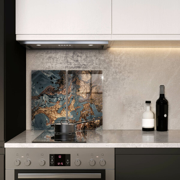Osłona ściany przy kuchence gazowej Złota struktura skały