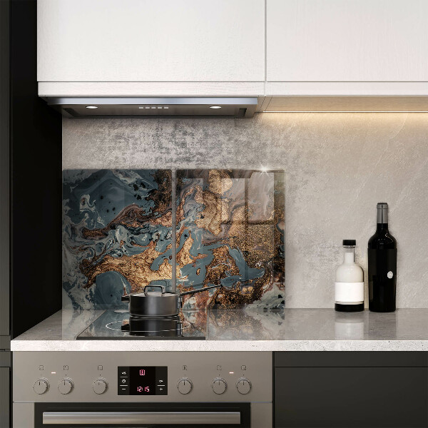 Osłona ściany przy kuchence gazowej Złota struktura skały