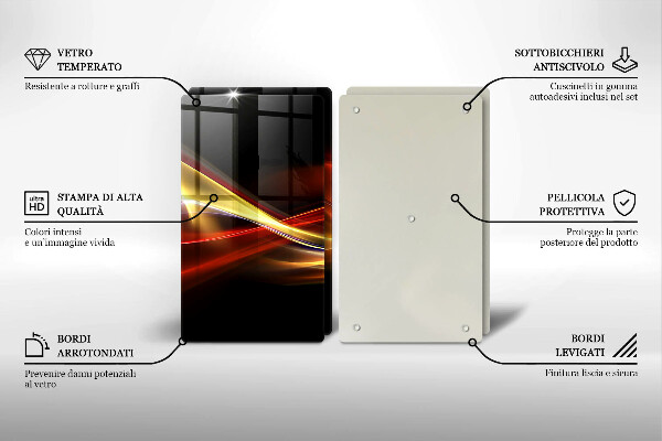 Osłona ściany przy kuchence gazowej Abstrakcja dym i światło