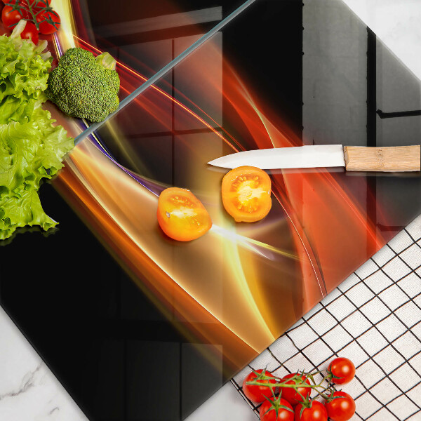 Osłona ściany przy kuchence gazowej Abstrakcja dym i światło