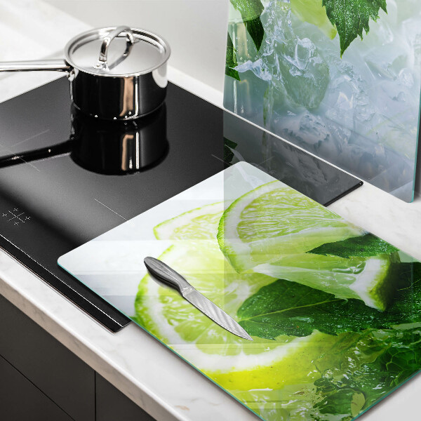 Osłona ściany przy kuchence gazowej Limonka mięta i lód