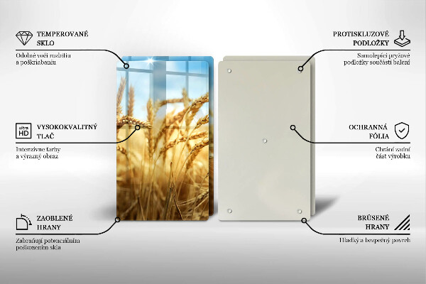 Ochrona na ścianę w kuchni Kłosy zbóż na polu