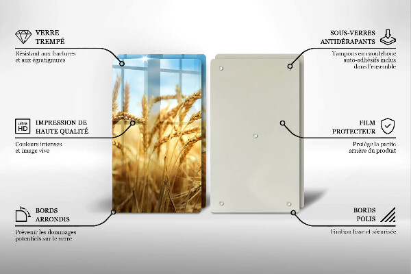 Ochrona na ścianę w kuchni Kłosy zbóż na polu