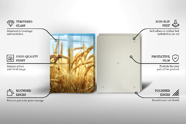 Ochrona na ścianę w kuchni Kłosy zbóż na polu