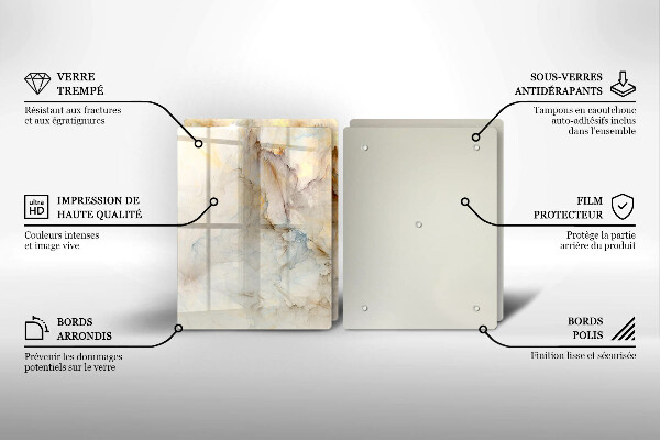 Osłona ściany przy kuchence gazowej Tekstura marmur ze złotem