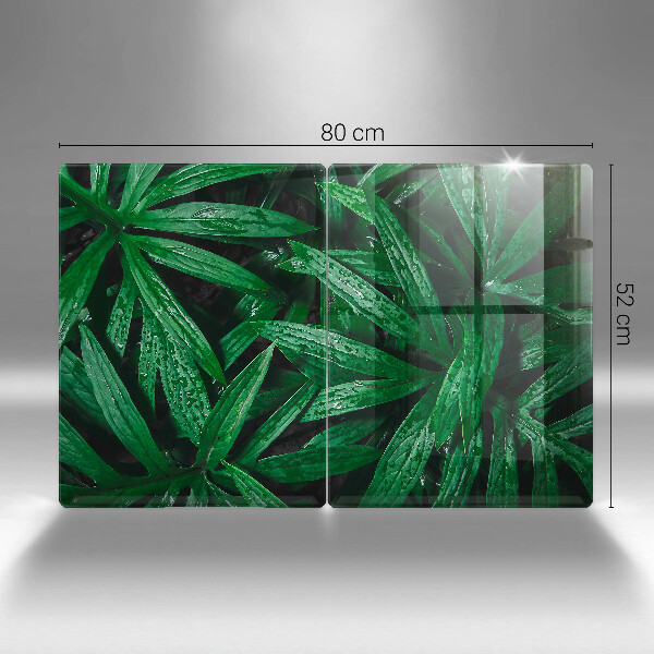 Osłona ściany przy kuchence gazowej Rośliny liście