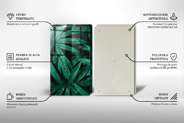 Osłona ściany przy kuchence gazowej Rośliny liście