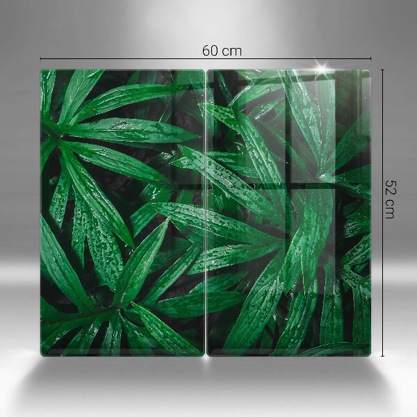 Osłona ściany przy kuchence gazowej Rośliny liście