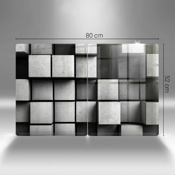 Osłona ściany przy kuchence gazowej Tło geometria 3D