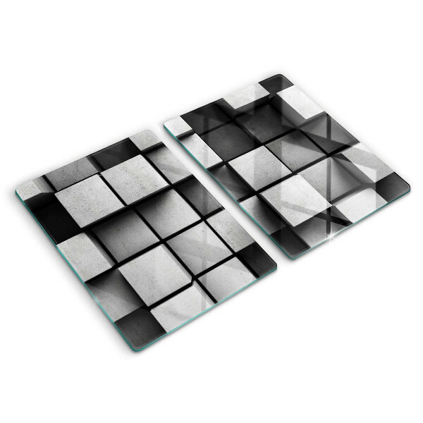 Osłona ściany przy kuchence gazowej Tło geometria 3D