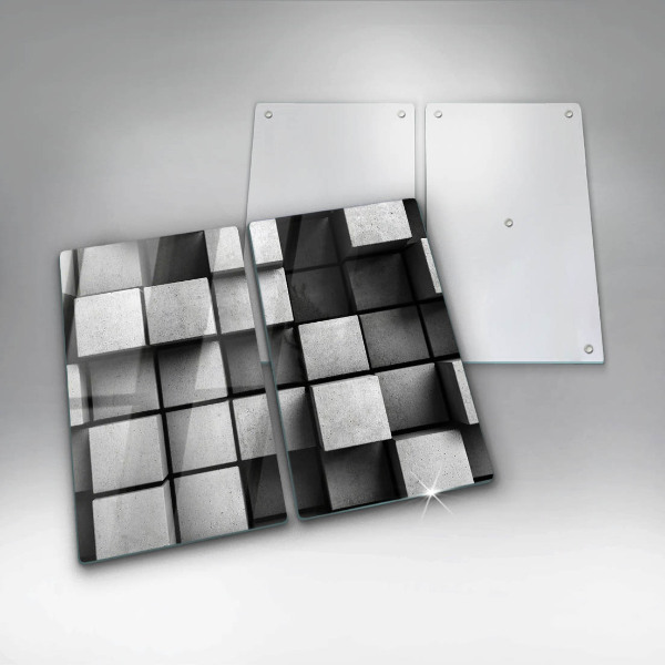 Osłona ściany przy kuchence gazowej Tło geometria 3D