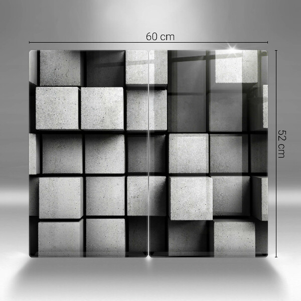 Osłona ściany przy kuchence gazowej Tło geometria 3D