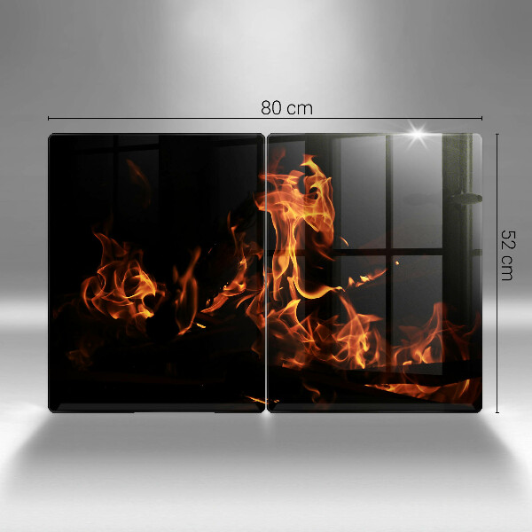 Osłona ściany przy kuchence gazowej Ogień żywy płomień