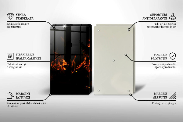 Osłona ściany przy kuchence gazowej Ogień żywy płomień