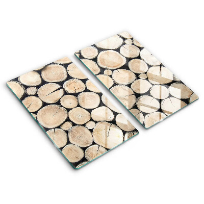 Osłona ściany przy kuchence gazowej Drewno pnie drzew