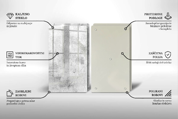 Osłona ściany przy kuchence gazowej Beton tekstura