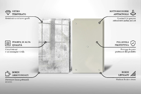 Osłona ściany przy kuchence gazowej Beton tekstura