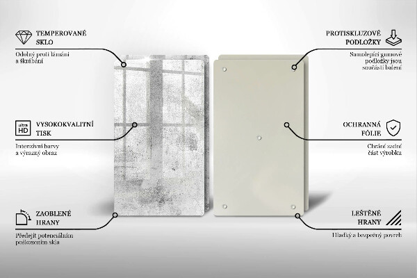 Osłona ściany przy kuchence gazowej Beton tekstura