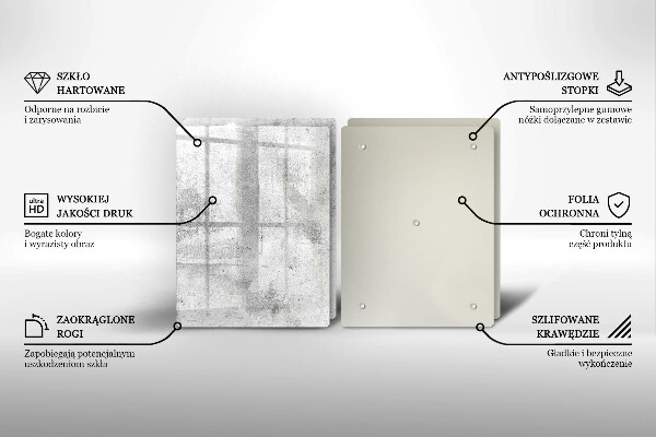 Osłona ściany przy kuchence gazowej Beton tekstura