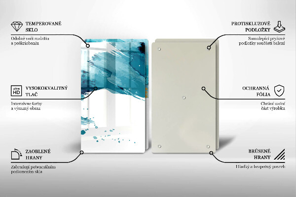 Osłona ściany przy kuchence gazowej Niebieskie plamy