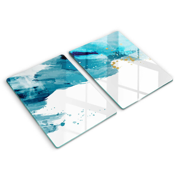 Osłona ściany przy kuchence gazowej Niebieskie plamy