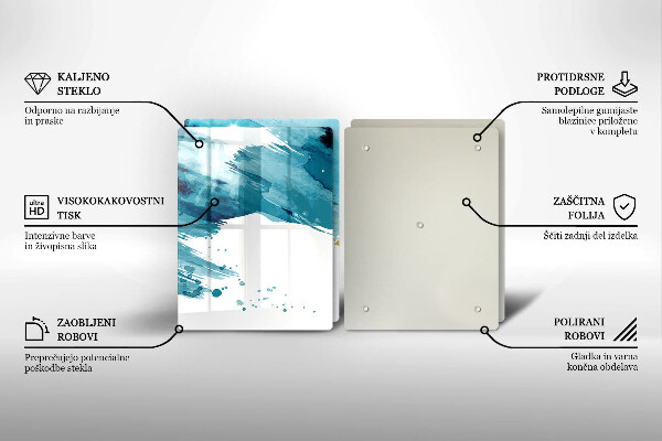 Osłona ściany przy kuchence gazowej Niebieskie plamy