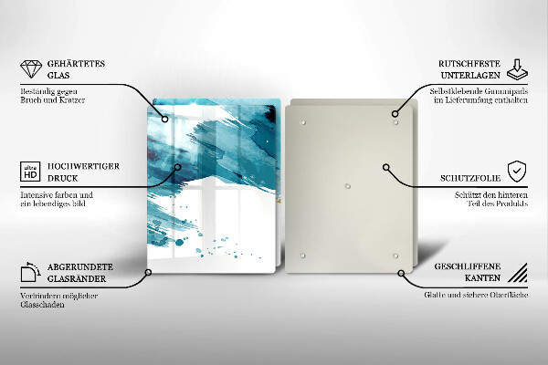 Osłona ściany przy kuchence gazowej Niebieskie plamy