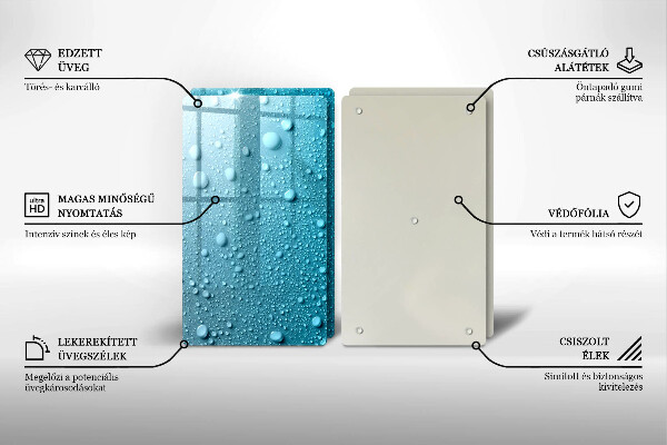 Osłona ściany przy kuchence gazowej Krople wody