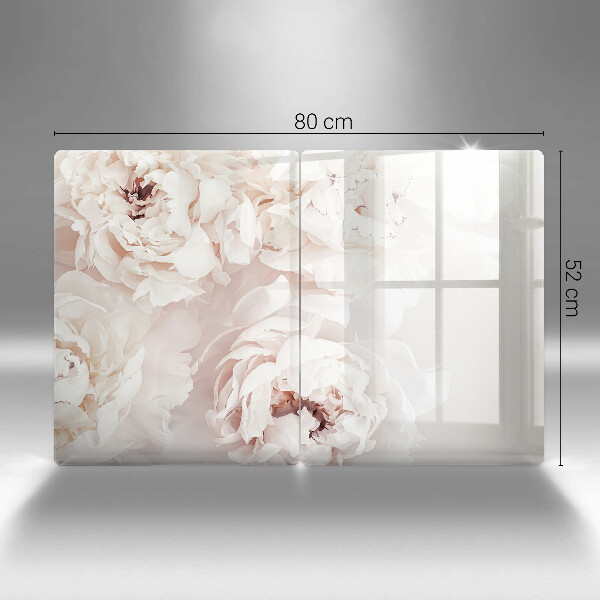 Osłona ściany przy kuchence gazowej Pastelowe piwonie