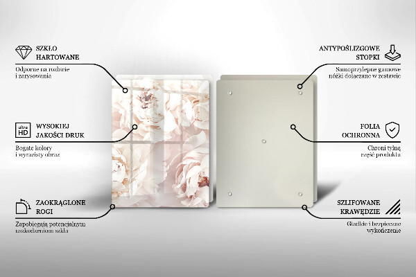 Osłona ściany przy kuchence gazowej Pastelowe piwonie