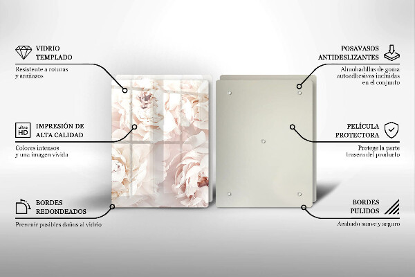 Osłona ściany przy kuchence gazowej Pastelowe piwonie