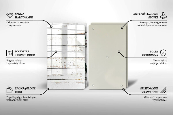 Osłona ściany przy kuchence gazowej Stare deski i liście