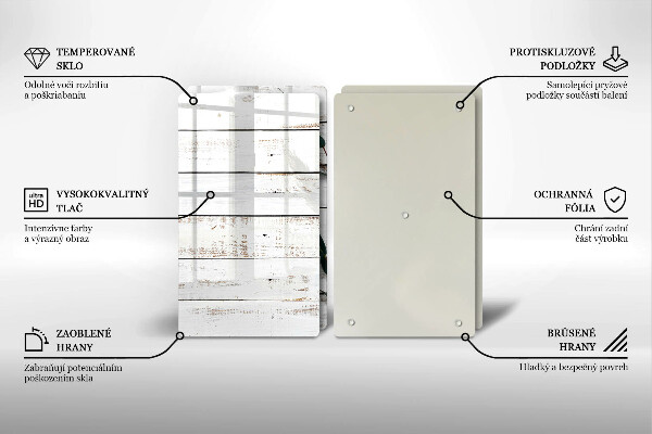 Osłona ściany przy kuchence gazowej Stare deski i liście