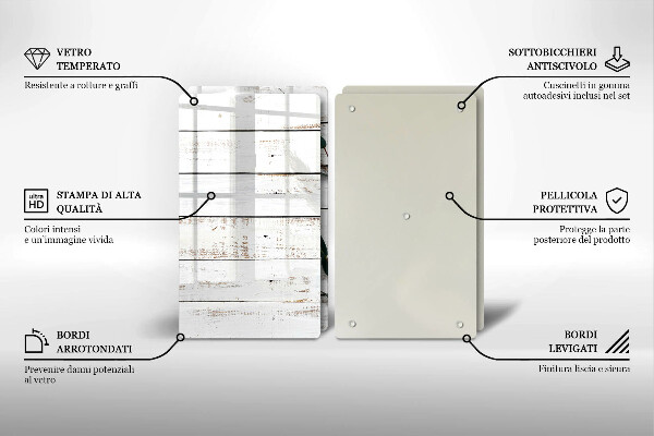 Osłona ściany przy kuchence gazowej Stare deski i liście