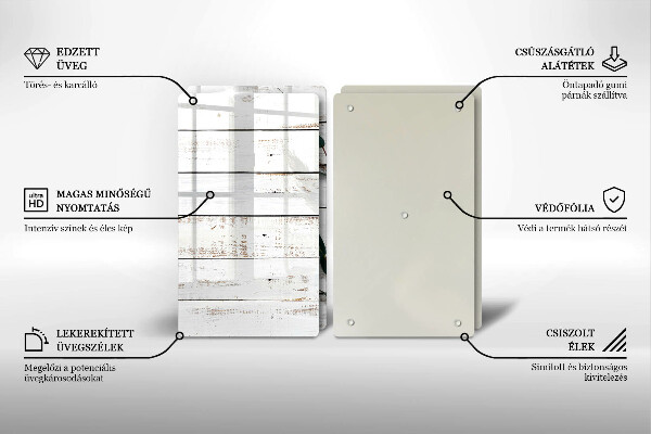 Osłona ściany przy kuchence gazowej Stare deski i liście