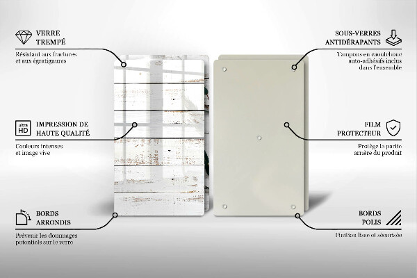 Osłona ściany przy kuchence gazowej Stare deski i liście