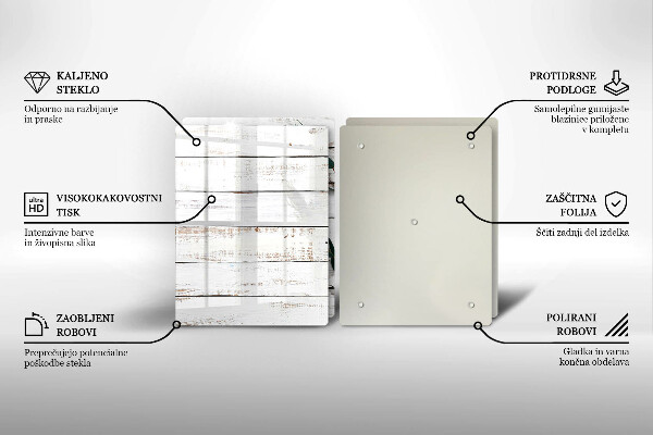 Osłona ściany przy kuchence gazowej Stare deski i liście
