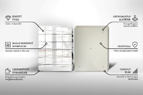 Osłona ściany przy kuchence gazowej Stare deski i liście